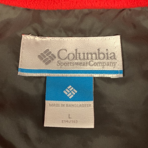 Columbia Red Gray Youth Winter Hooded Full Zip Coat Jacket 14-16 Small Adult - Picture 5 of 6